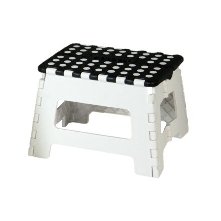 Image of Taburete Plegable Blanco Y Negro 001010001822