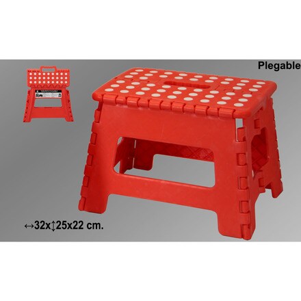 Camacho Taburete plegable rojo 32x25x22