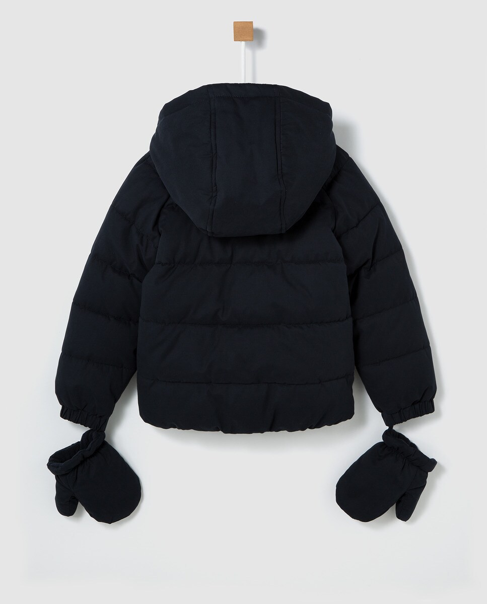 Brotes girls/' blue parka with gloves A28741243