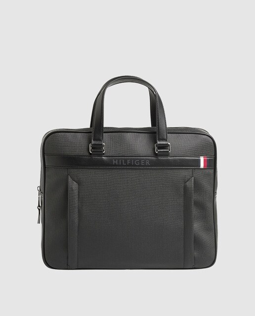 Porta-documentos de homem Tommy Hilfiger preto com fecho de correr Porta-documentos de homem Tommy Hilfiger preto com fecho de correr