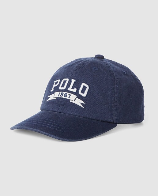 Boné de menino Polo Ralph Lauren azul-marinho com logótipo Boné de menino Polo Ralph Lauren azul-marinho com logótipo