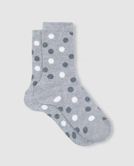 Calcetines infantiles Cotton Juice de topos grises Calcetines infantiles Cotton Juice de topos grises