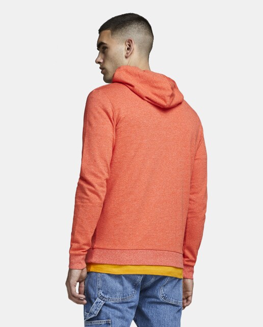 Sudadera de hombre naranja con capucha Sudadera de hombre naranja con capucha