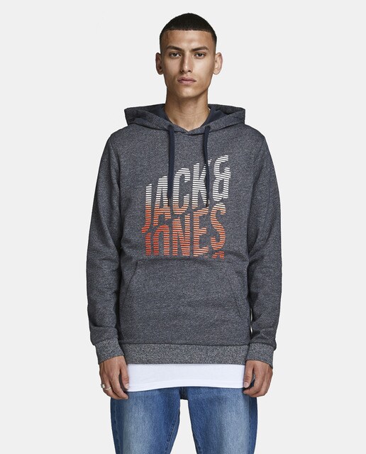 Sudadera de hombre azul marino con capucha Sudadera de hombre azul marino con capucha