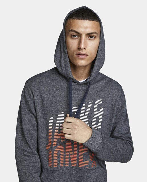 Sudadera de hombre azul marino con capucha Sudadera de hombre azul marino con capucha