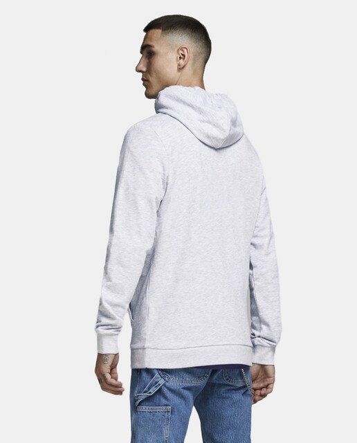 Sudadera de hombre gris claro con capucha Sudadera de hombre gris claro con capucha