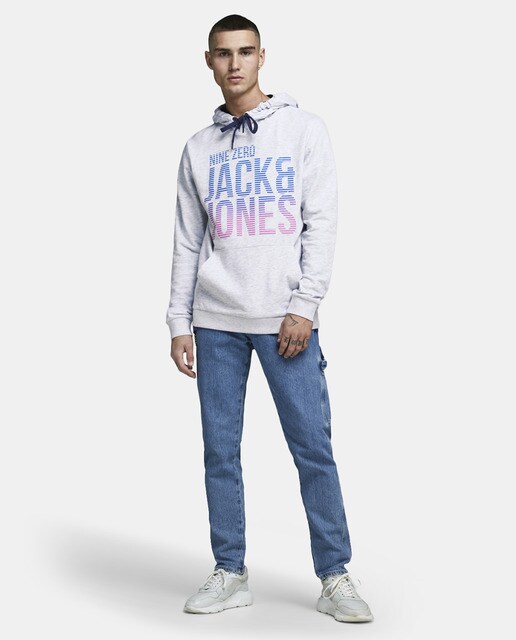 Sudadera de hombre gris claro con capucha Sudadera de hombre gris claro con capucha