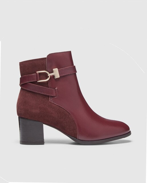 botines burdeos