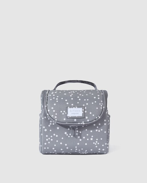 Nécessaire para pendurar Énfasis cinzento com estampado