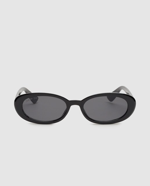 Óculos de sol de mulher Jo & Mr. Joe ovais pretos Óculos de sol de mulher Jo & Mr. Joe ovais pretos