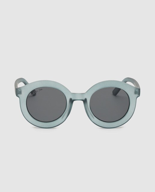 Óculos de sol de mulher Jo & Mr. Joe redondos azul translúcido Óculos de sol de mulher Jo & Mr. Joe redondos azul translúcido