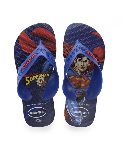 Chinelos de dedo de criança Max Heroes Havaianas Chinelos de dedo de criança Max Heroes Havaianas