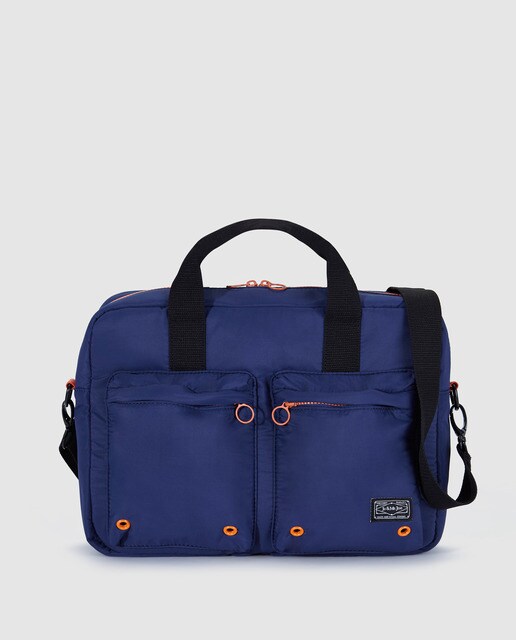 Porta-documentos de homem Jo & Mr. Joe Men azul-marinho com fecho de correr Porta-documentos de homem Jo & Mr. Joe Men azul-marinho com fecho de correr