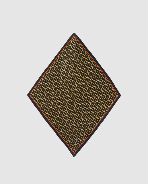 Lenço plissado El Corte Inglés preto com correntes