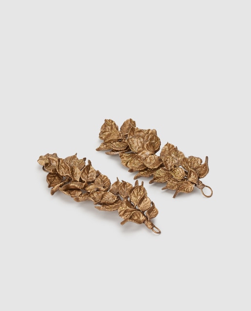 Toucado feito à mão Cloti García de duas peças em tom bronzeado Toucado feito à mão Cloti García de duas peças em tom bronzeado