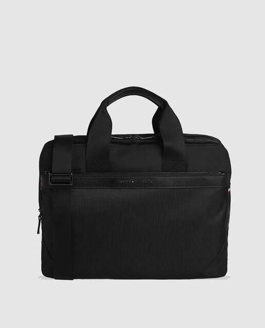 Porta-documentos de homem Tommy Hilfiger preto com fecho de correr Porta-documentos de homem Tommy Hilfiger preto com fecho de correr