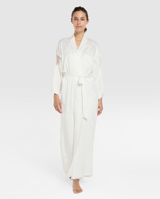 Conjunto comprido cru de mulher