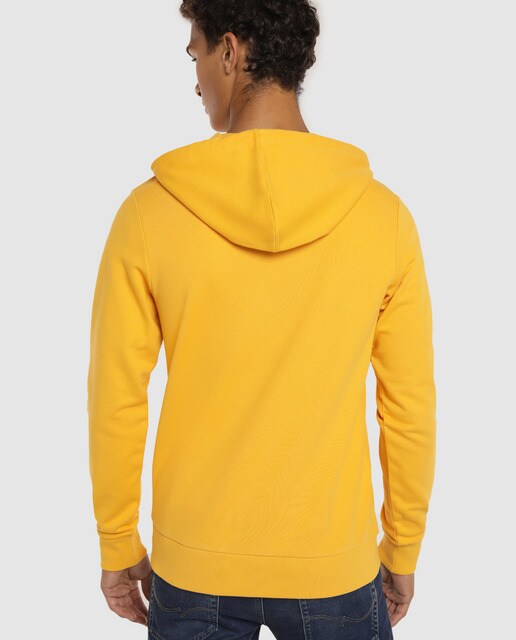 Sudadera de hombre amarilla con capucha Sudadera de hombre amarilla con capucha