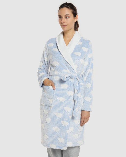 Robe azul com ovelhinhas Robe azul com ovelhinhas