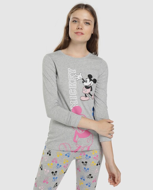 Camisola de pijama Mickey cinzenta Camisola de pijama Mickey cinzenta