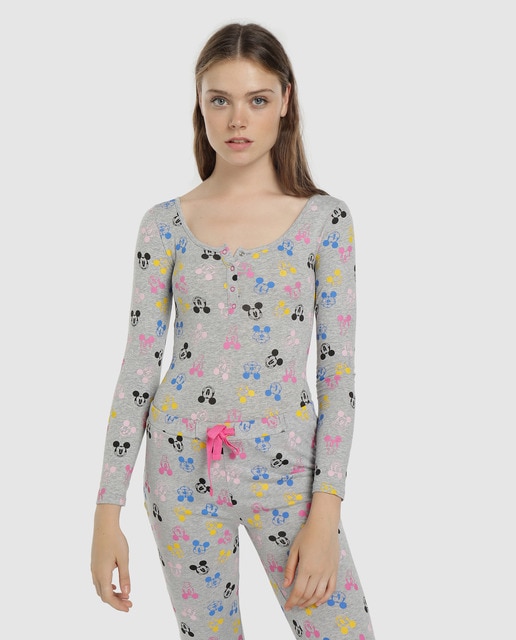 Body tipo t-shirt cinzento do Mickey Body tipo t-shirt cinzento do Mickey