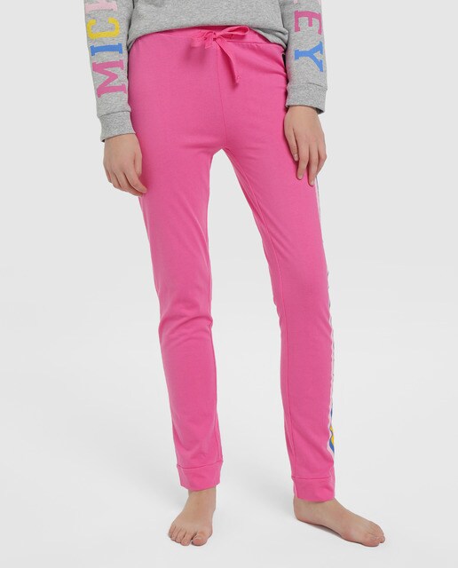 Calças de pijama rosa do Mickey Calças de pijama rosa do Mickey