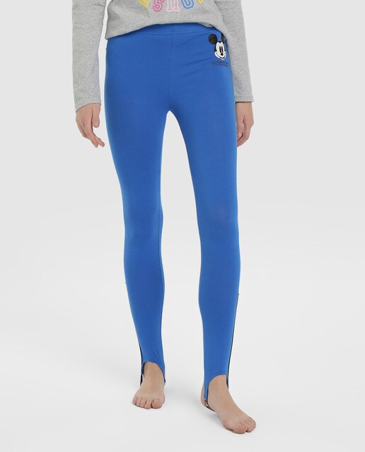 Calças fuseau azuis do Mickey Calças fuseau azuis do Mickey