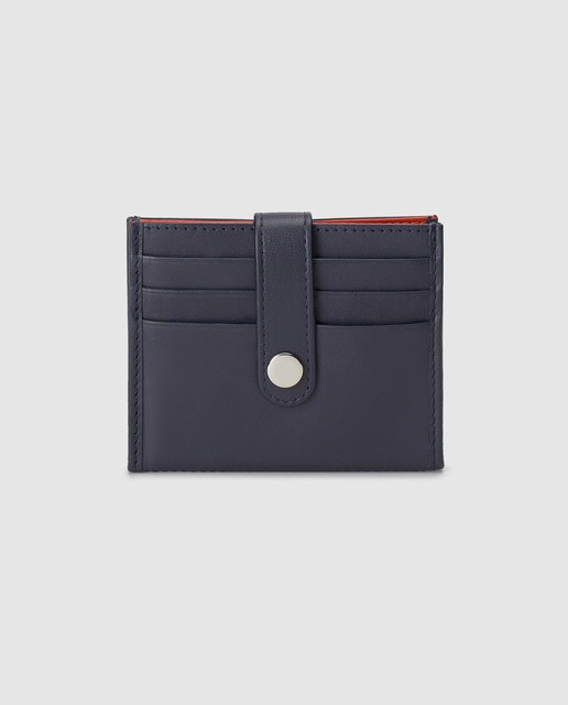 Porta-cartões de homem El Corte Inglés Men azul-marinho em pele com RFID Porta-cartões de homem El Corte Inglés Men azul-marinho em pele com RFID