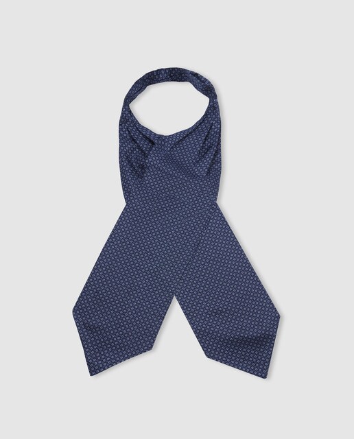 Gravata Emidio Tucci de seda azul com micro estampado