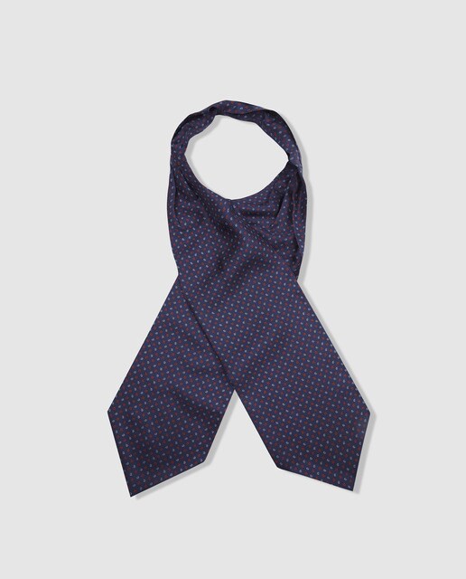 Gravata Emidio Tucci de seda azul-marinho com estampado