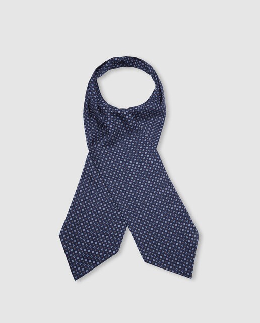 Gravata Emidio Tucci de seda azul-marinho com micro estampado