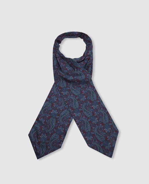 Gravata Emidio Tucci de seda grená com estampado