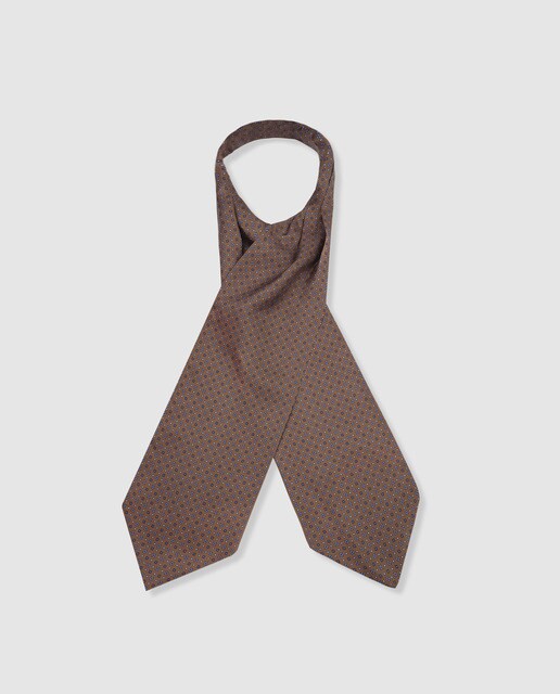 Gravata Emidio Tucci de seda dourada com micro estampado