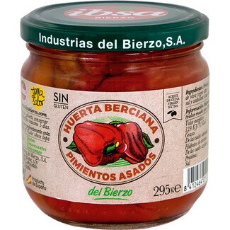 Pimientos Asados IGP Del Bierzo Asados Sin Gluten Frasco 295 G HUERTA