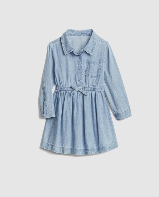 Vestido de ganga de menina Gap em azul