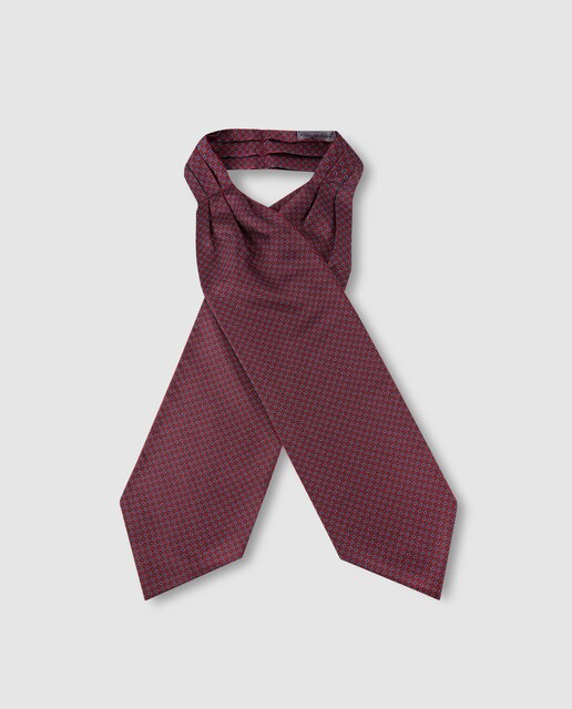 Gravata Emidio Tucci de seda vermelha com micro estampado