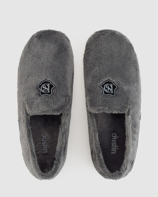 Zapatillas de casa de hombre Dustin cerrada de color gris Zapatillas de casa de hombre Dustin cerrada de color gris