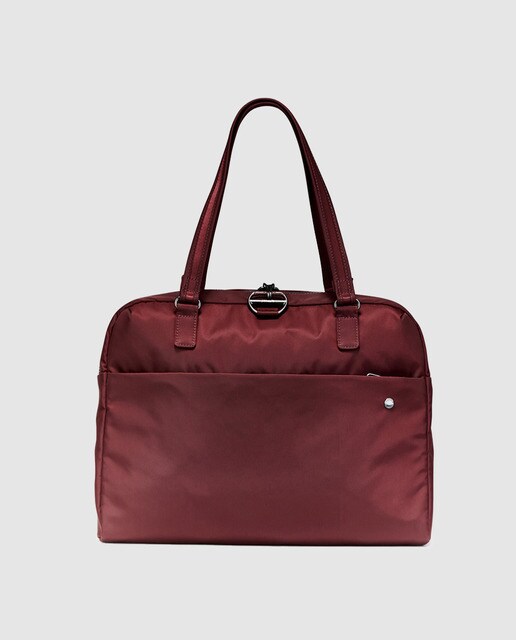 Porta-documentos anti roubo unissexo Pacsafe Citysafe CX bordeaux com fecho de correr Porta-documentos anti roubo unissexo Pacsafe Citysafe CX bordeaux com fecho de correr