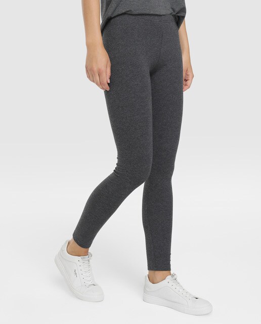 Leggings compridas cinzentas de mulher