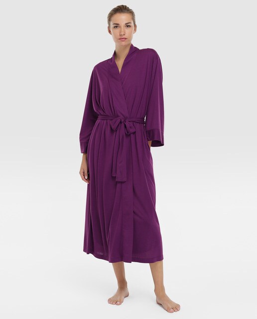 Robe cruzado Congo violeta de mulher Robe cruzado Congo violeta de mulher