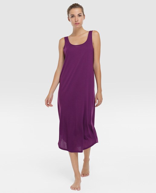 Camisa de dormir comprida Congo violeta de mulher Camisa de dormir comprida Congo violeta de mulher