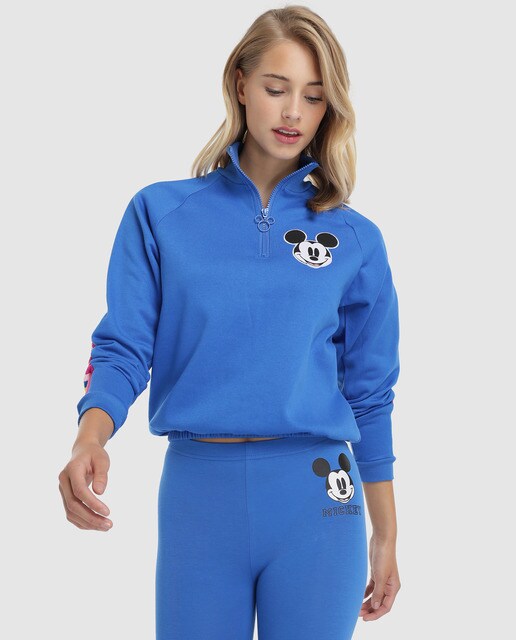 Sweatshirt de mulher com estampado do Mickey Mouse Sweatshirt de mulher com estampado do Mickey Mouse