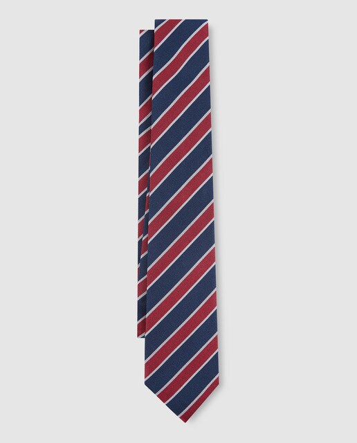 Gravata Emidio Tucci de seda verde com estampado de ganchos