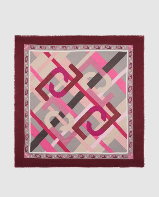 Lenço rosa Liu Jo com estampado da marca