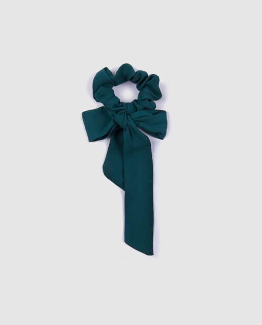 Elástico fru fru El Corte Inglés azul petróleo com laço grande