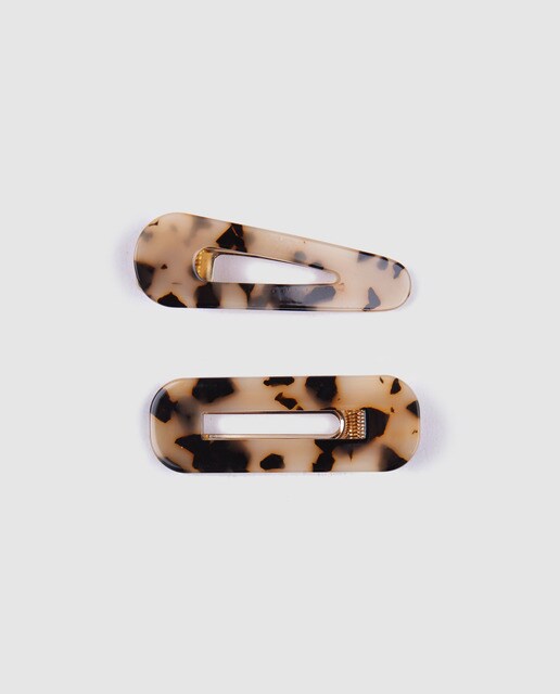 Conjunto de travessões El Corte Inglés bege carey