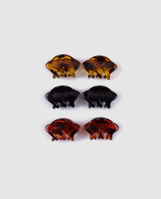 Conjunto de molas pequenas El Corte Inglés em tons carey