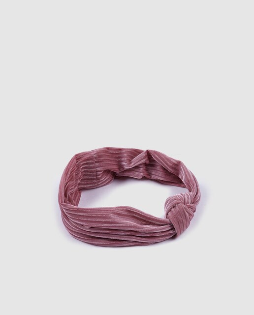 Fita de cabelo de veludo El Corte Inglés em tom rosa