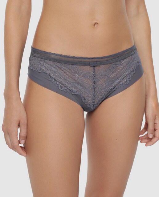 Cuecas hipster Beauty de renda cinzentas Cuecas hipster Beauty de renda cinzentas