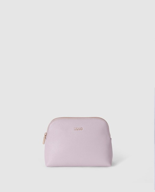 Conjunto de estojos Liu Jo nude e dourado com fecho de correr